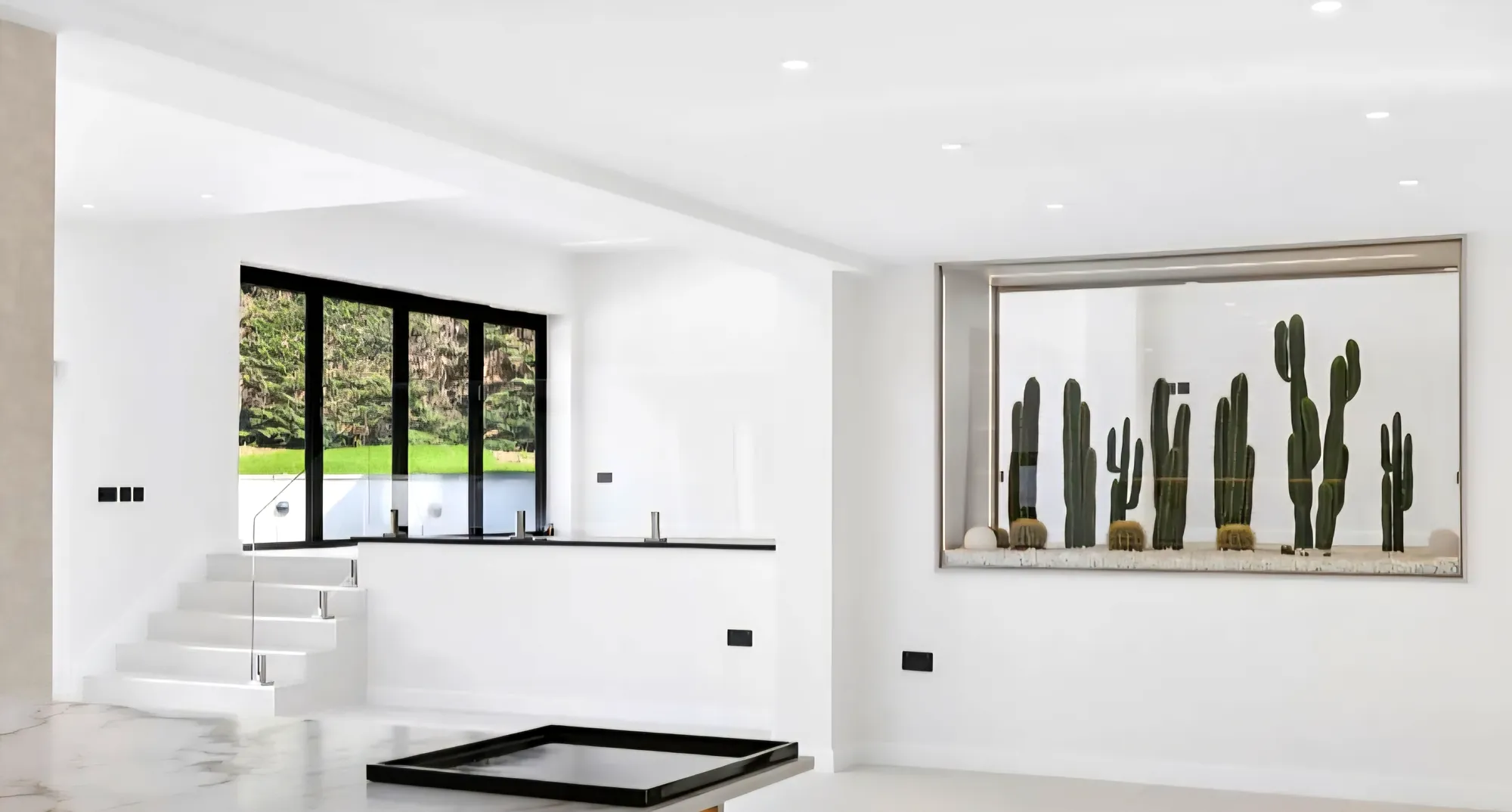 Worktop and window over the garden