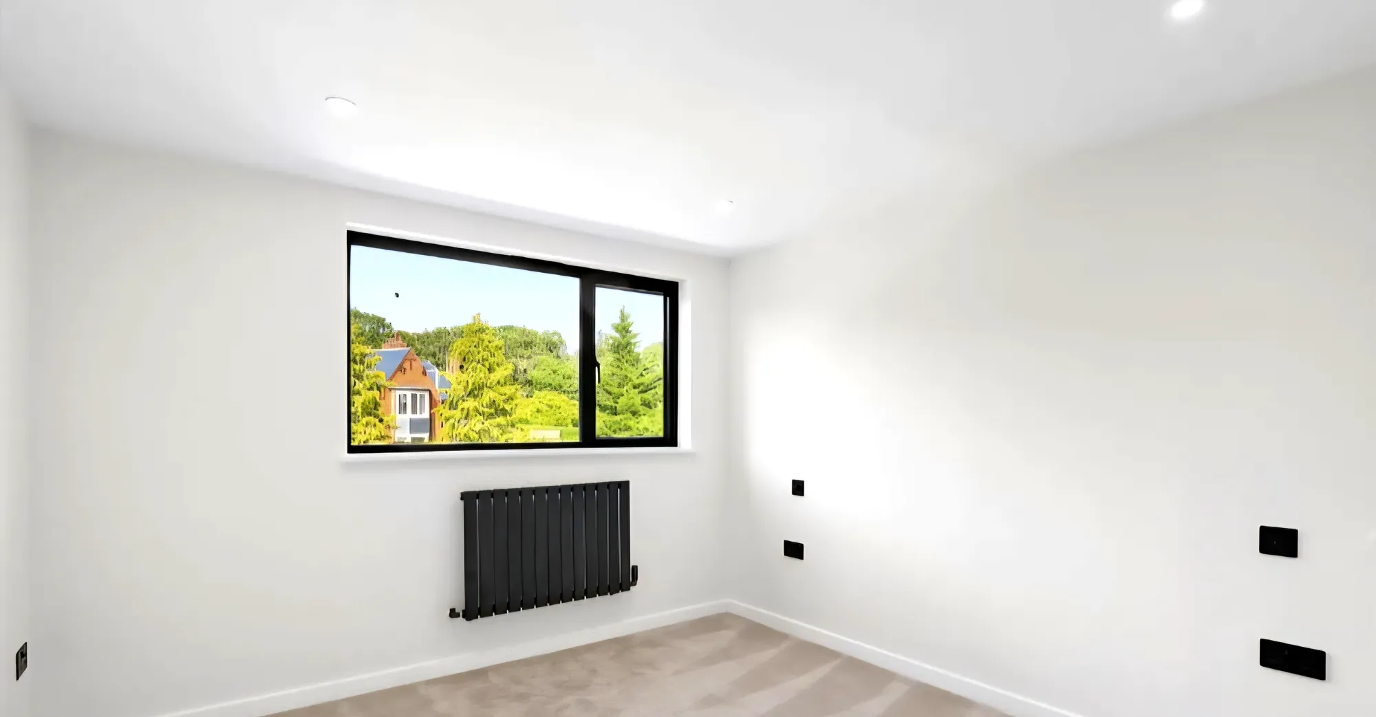 Bedroom with a view over the garden