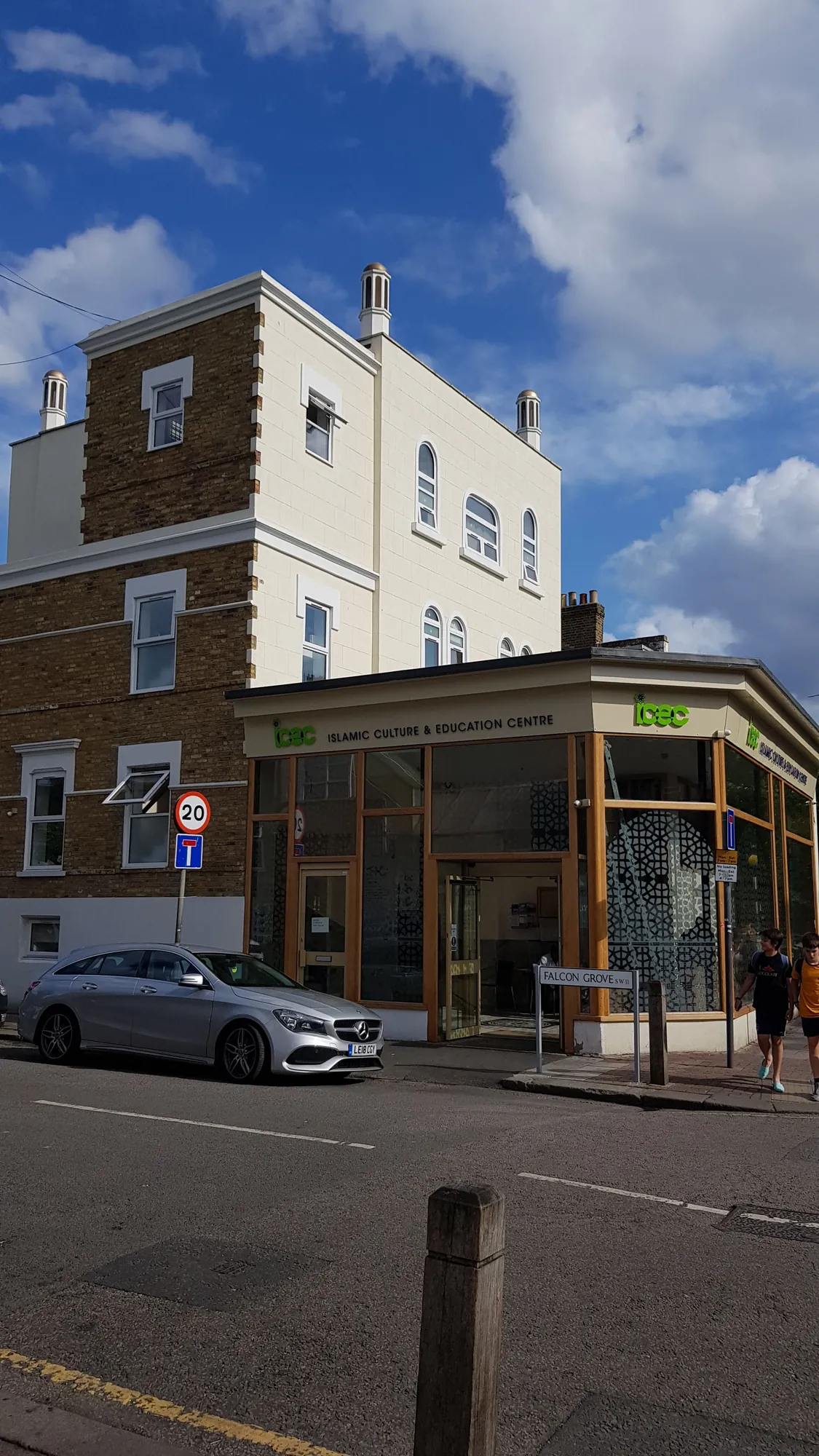 The finished building on the corner
