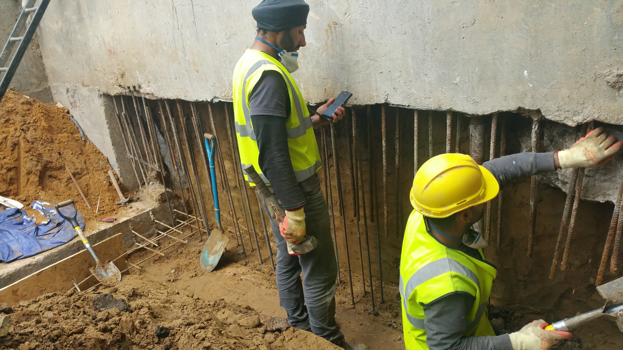 Underpinning the perimeter walls