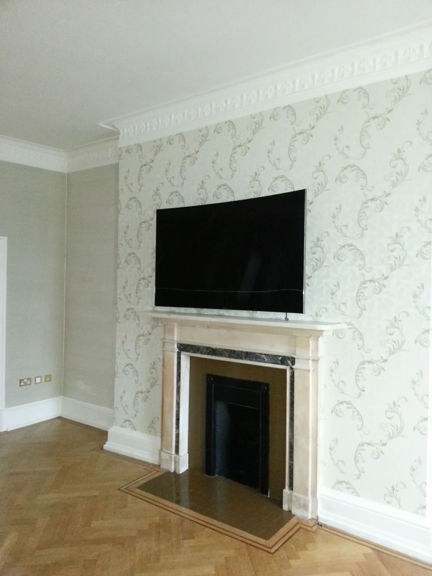 Restored fireplace surround
