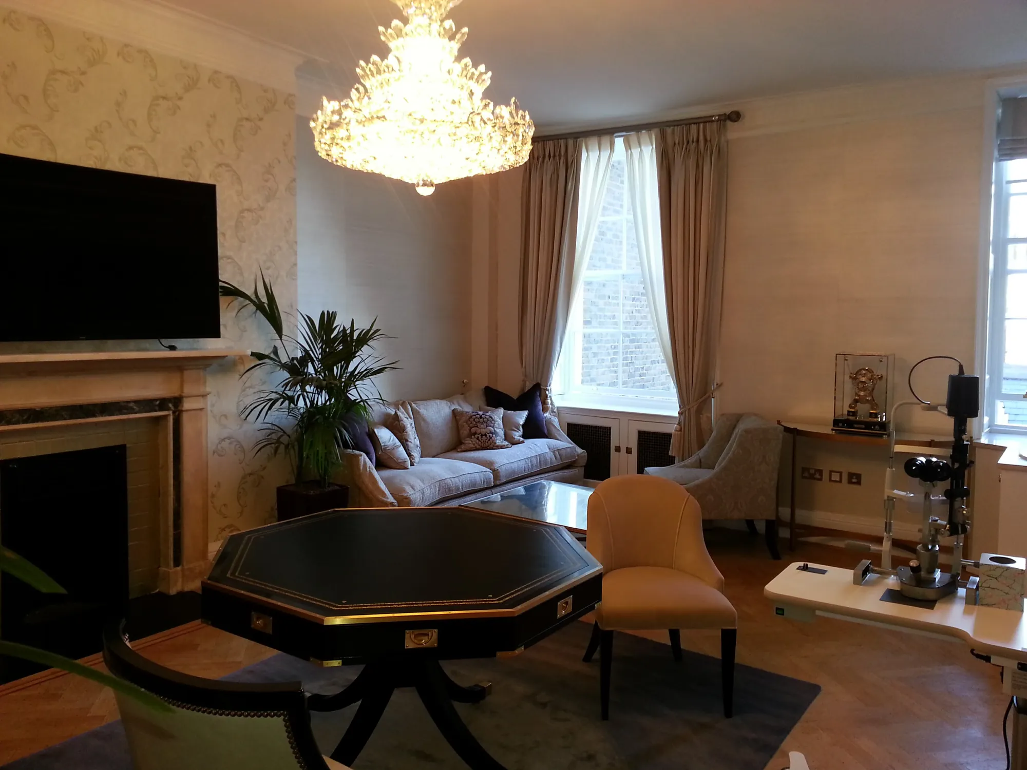 The finished room in the evening