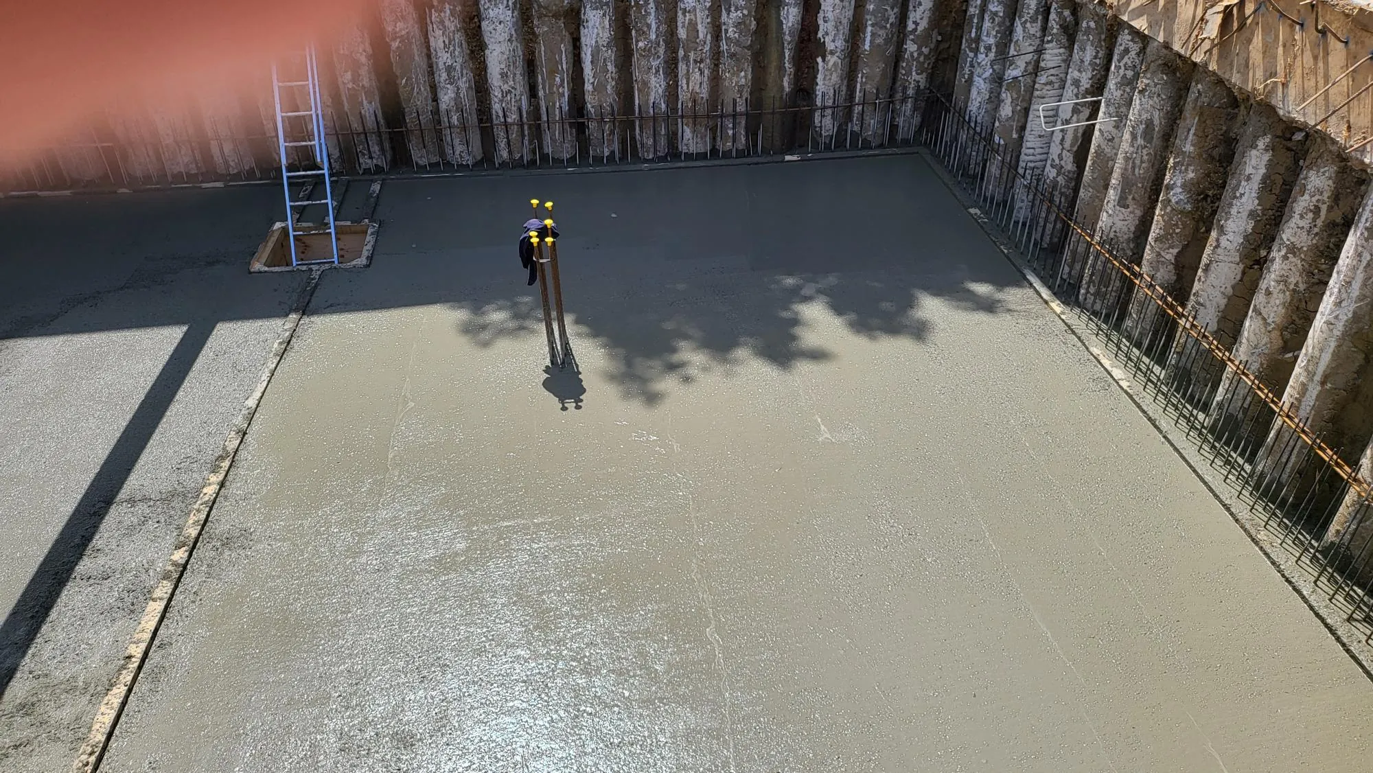 Basement slab poured
