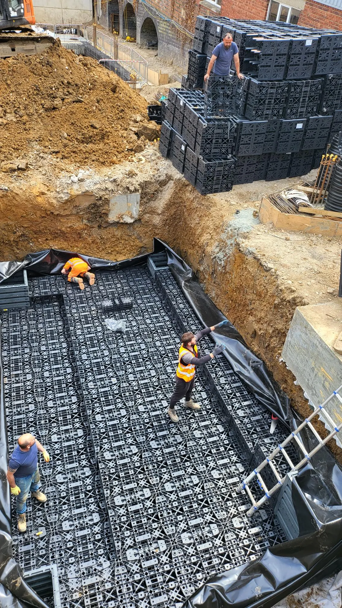 Attenuation tank going in below ground