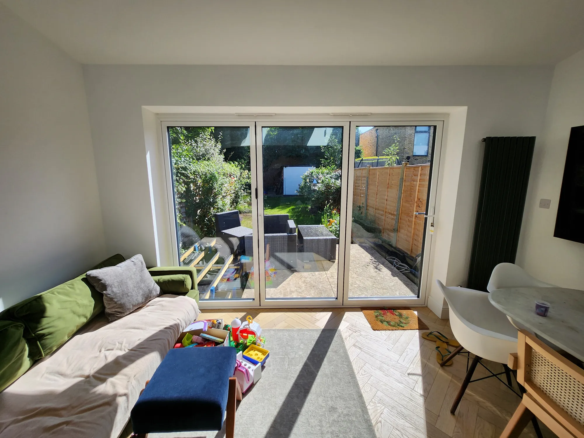 Sliding doors onto the garden