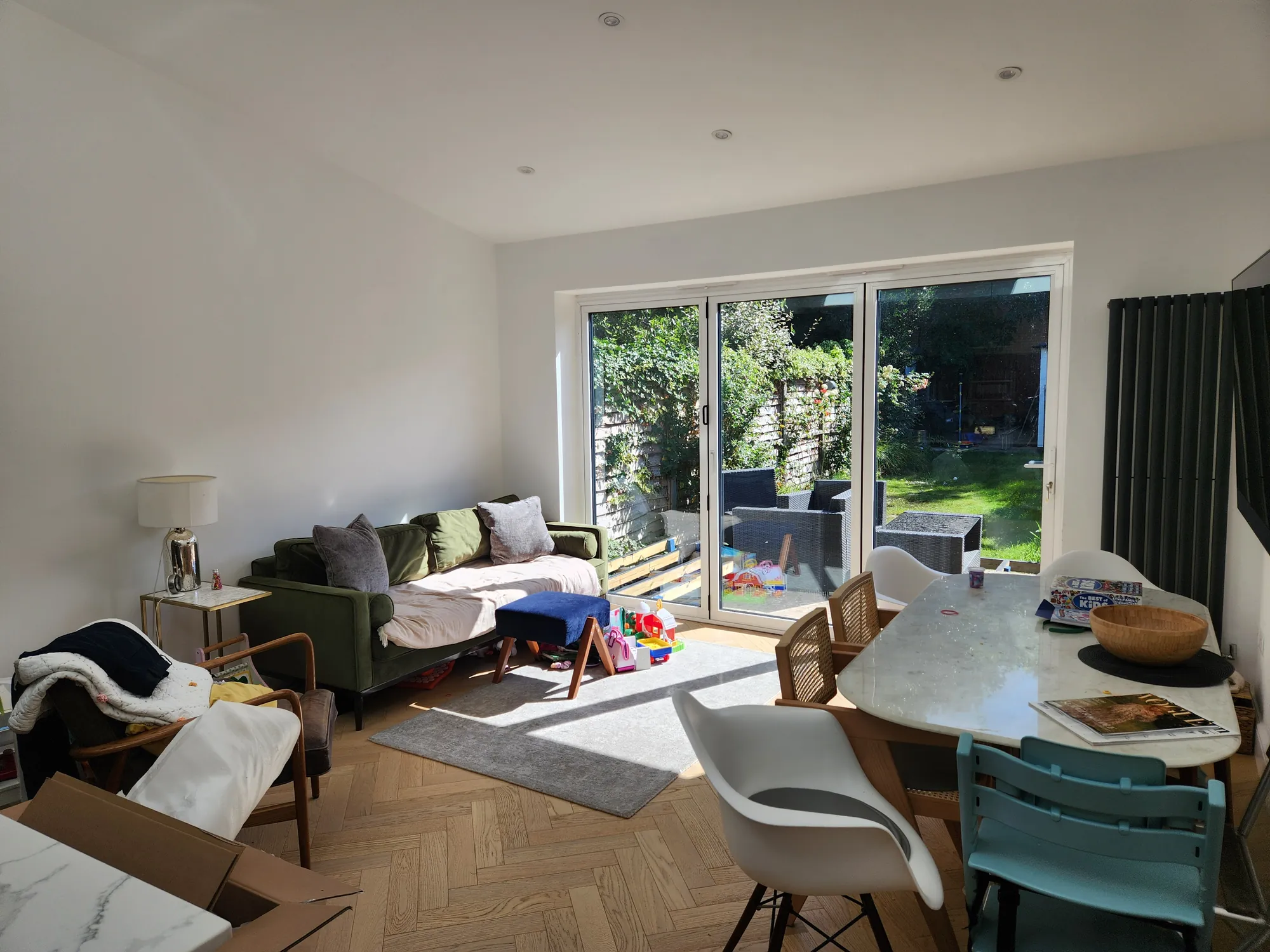 Open-plan living and dining