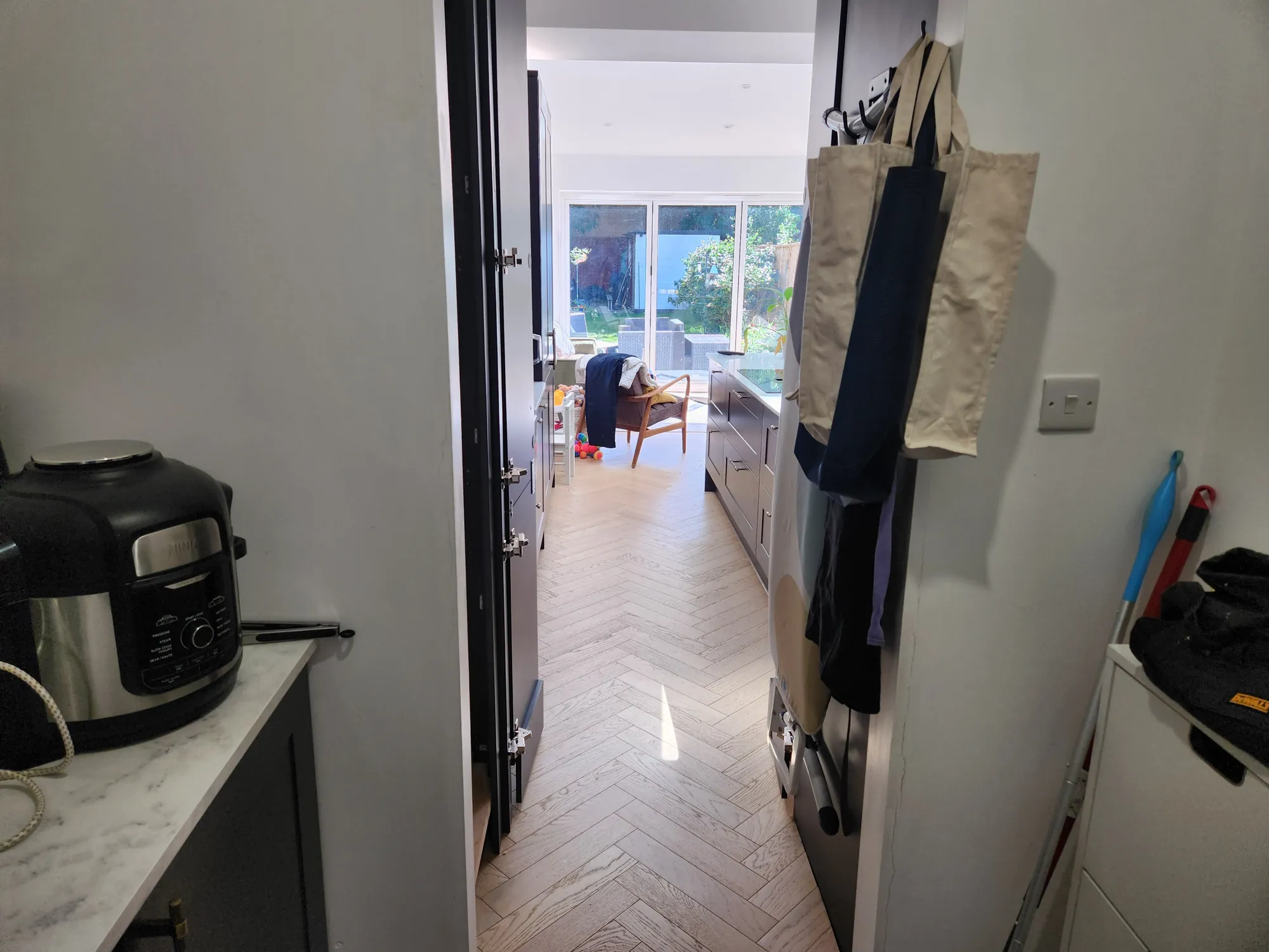 Looking through the kitchen to the rear extension