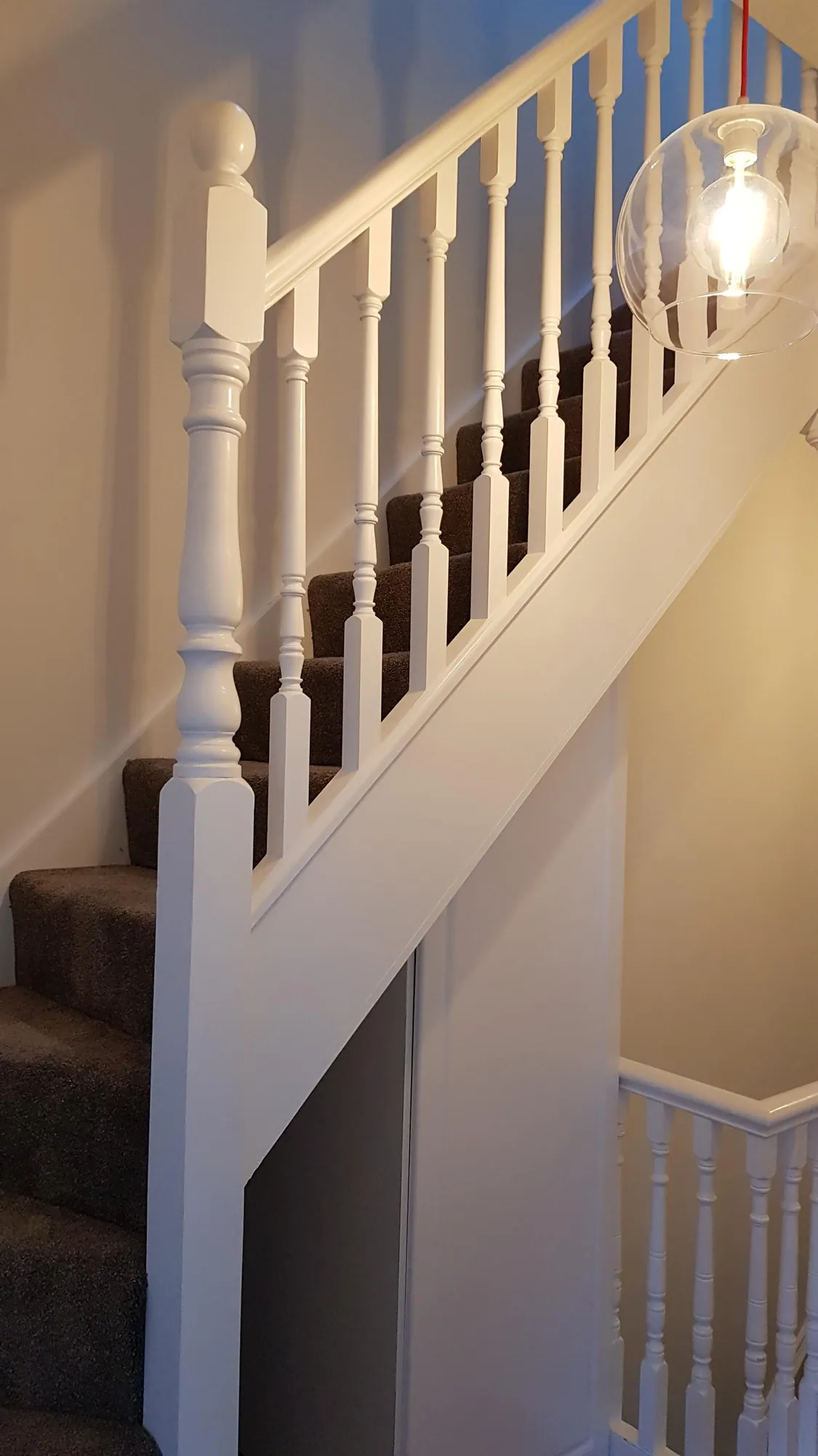 Restored staircase and banister