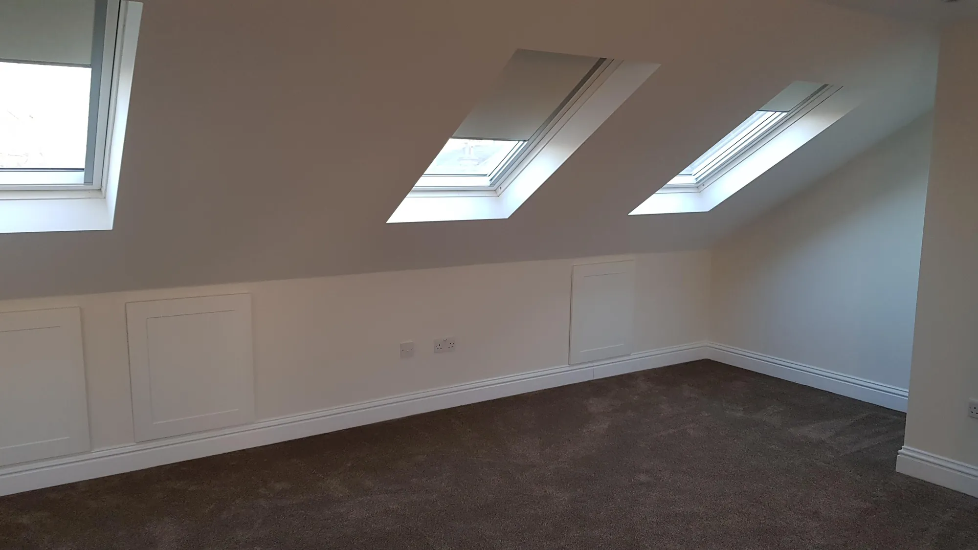 Loft room with roof windows