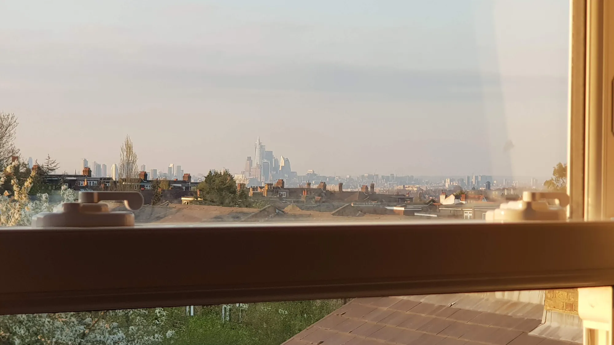 View over London from the loft